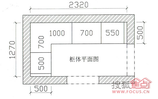 柜体平面图