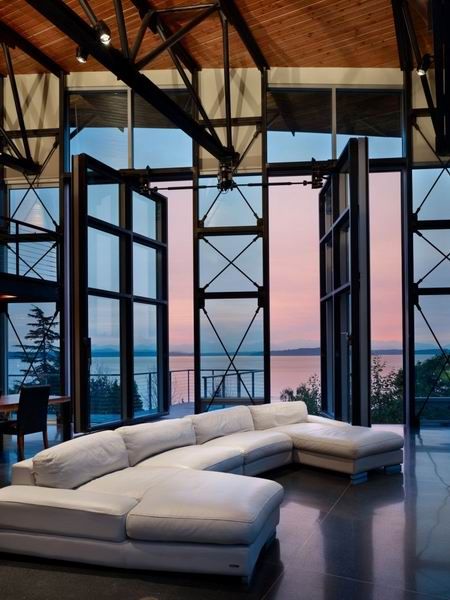 西雅图当代住宅设计 豪华的全景玻璃别墅(图)