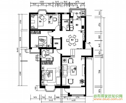 大宁山庄-中式古典-三居室_看装修案例