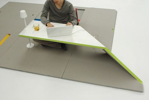 可以折叠组合出不同功能家具的地垫
