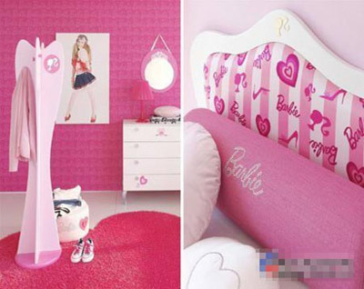 粉色小装饰使得房间更加的轻巧活泼