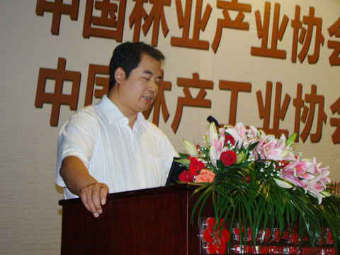 中国林产业协会会长王满讲话