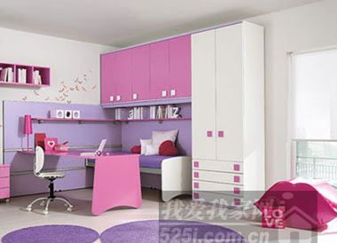 粉紫色复式家具