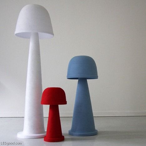 细致的纹理 轻巧素雅的LED蘑菇灯(组图) 