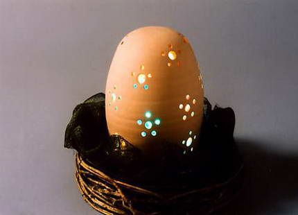 鸡蛋造型的灯具温馨而时尚