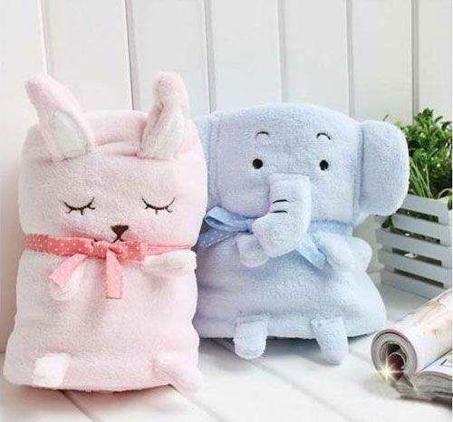 韩国进口可爱小兔or小象毯子
