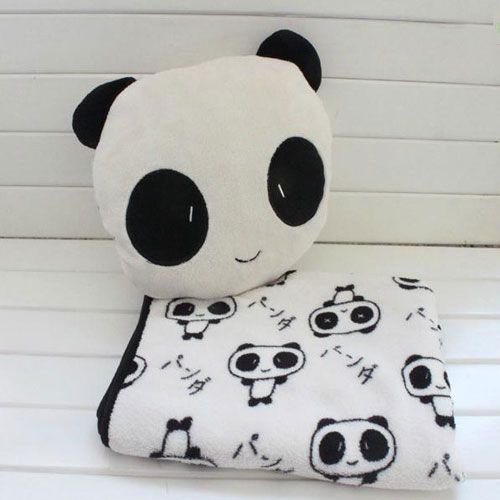 超可爱小熊猫空调毯熊猫抱枕