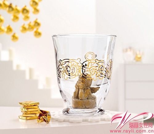 MONTANA HOMESTYLE金色玻璃烛杯 