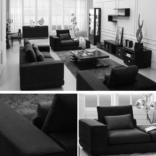 黑色布艺沙发提升客厅温馨魅力指数组图
