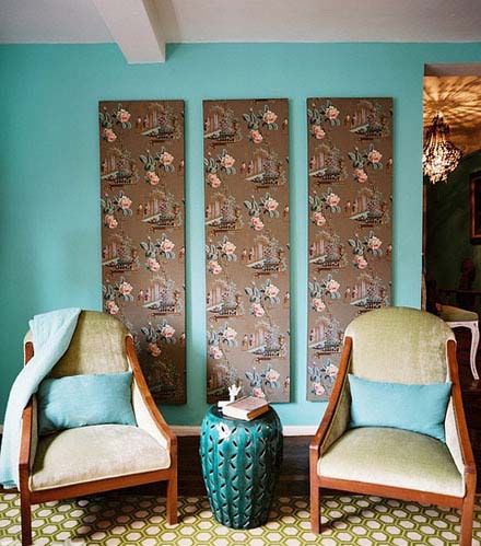 美式多姿多彩客厅  融入多种墙漆营造 