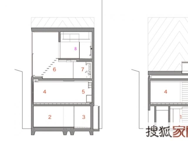 40平米的三角箭头屋 小蜗居变成帅气多层住宅 