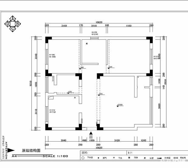 客厅隔书房 超强黑白搭89平2居小古典(图) 