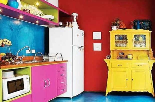 煮妇的五彩生活 色彩斑斓个性厨房设计（图） 