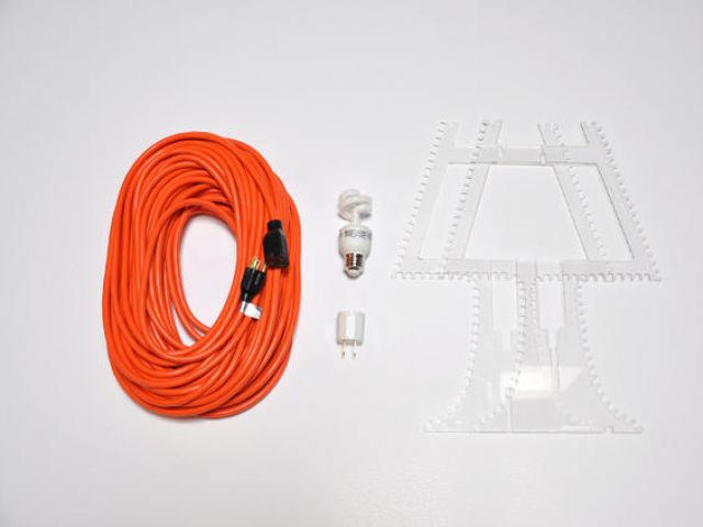 原来电线也能艺术 简易DIY出个性电线台灯(图) 