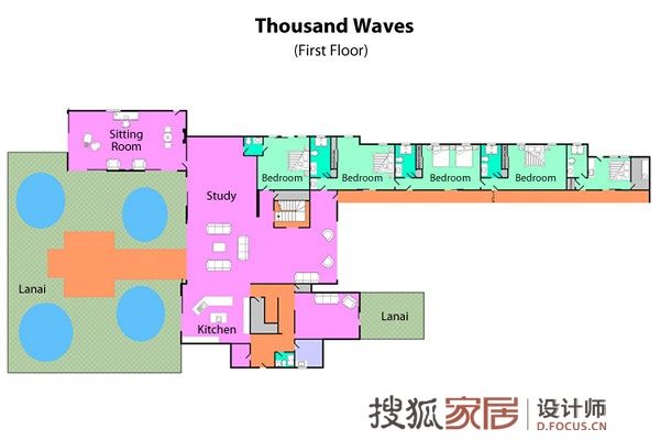 夏威夷热带风情别墅 中国风与印尼风混搭 