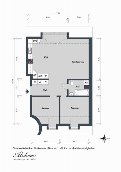 瑞典迷人公寓 巧妙解决采光和阁楼利用(组图) 