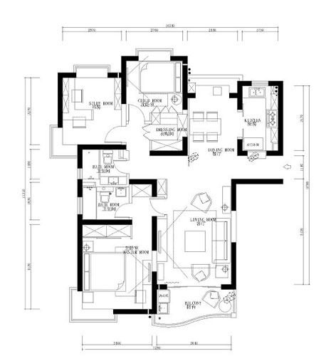 仿大牌家具定制 127平清新美式风格（组图） 