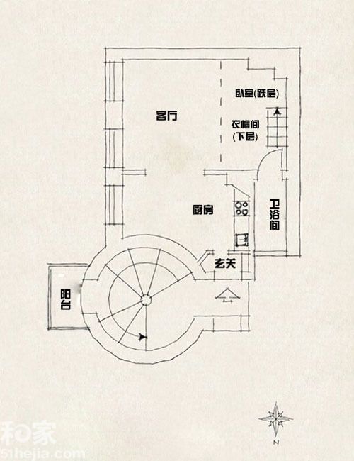 34平跃层超小户型 多功能之居袖珍制造（图） 