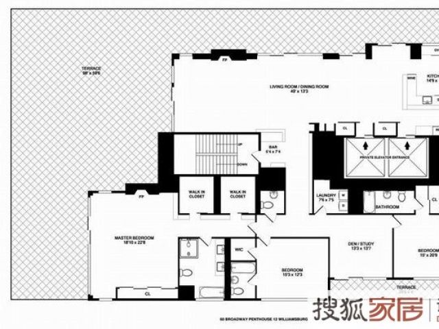 布鲁克林全景阁楼 超人区的时尚清新家居 