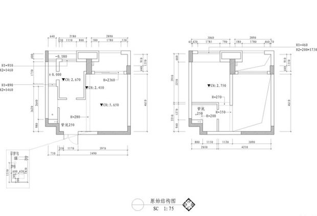 70平意大利地中海越层  楼梯型收纳电视墙 