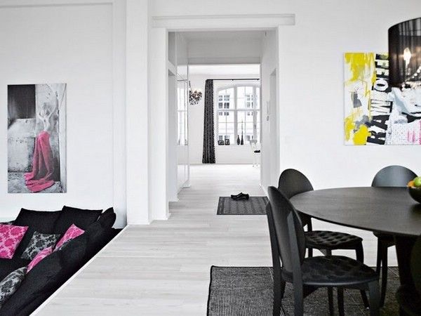 白色地板的诱惑 哥本哈根前卫极简公寓(组图) 
