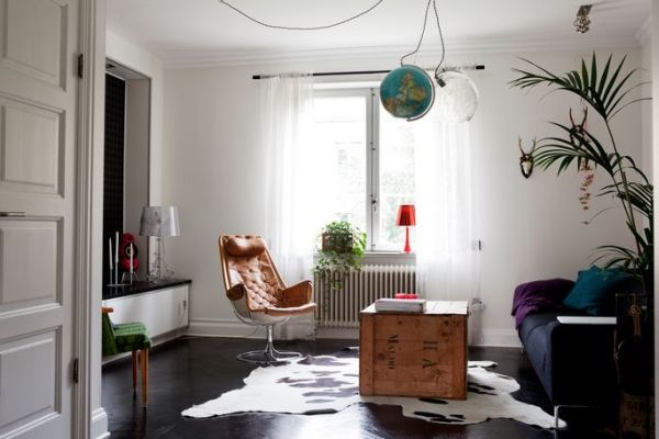 瑞典60平米小公寓 中性元素打破空间单调(图) 