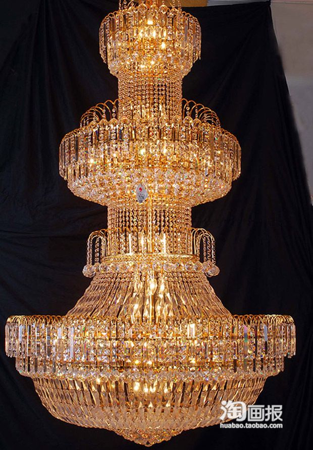 凡尔赛迷情 欧式宫廷式金色水晶灯(组图)