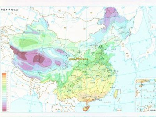 我国气温分布图