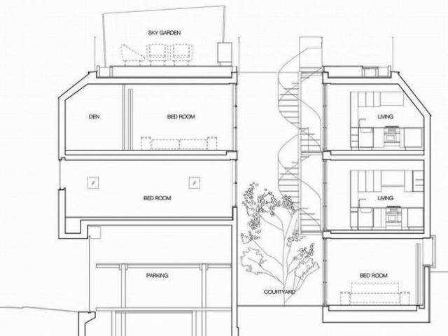 日本东京空中花园住宅 开放性阳光玻璃房 