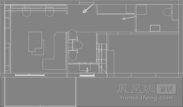 40平小户夫妻房 保留必要家具营造通透空间 