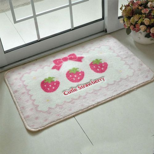 韩式草莓图案地垫