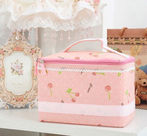 粉色樱桃公主气质化妆包