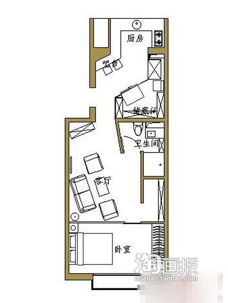 67平采光通透感奢华小屋 超实用衣柜收纳 