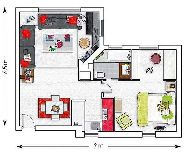 小户型的精彩 3款40-50平米家居设计案例推荐 
