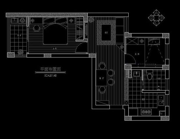 现代简约风格60平“L”户型2居室 空间显大 