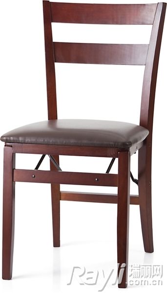 实木折叠椅 PU坐垫，实木脚，可承重130kg