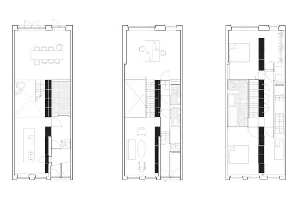 大胆的设计 鹿特丹三层垂直Loft家（组图） 