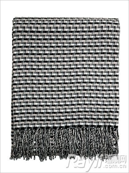 BoConcept北欧风情　配有流苏的编织披毯