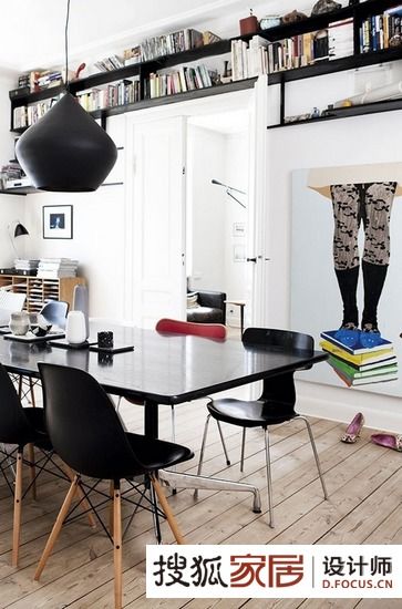 丹麦抽象黑白的住宅 艺术系北欧风格家居 