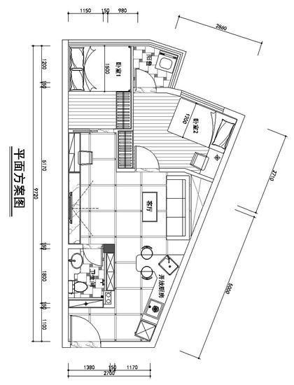 突破固定格局 44平巧收纳营造2房1厅（图） 