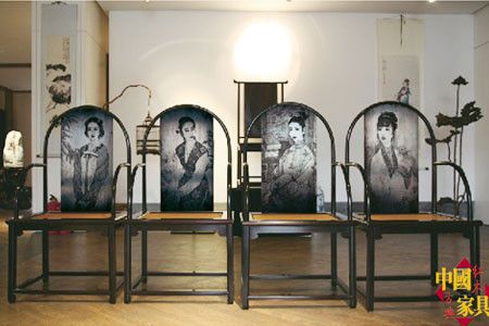 图1. 2012年百花奖金奖作品光影古诗意仕女圆椅