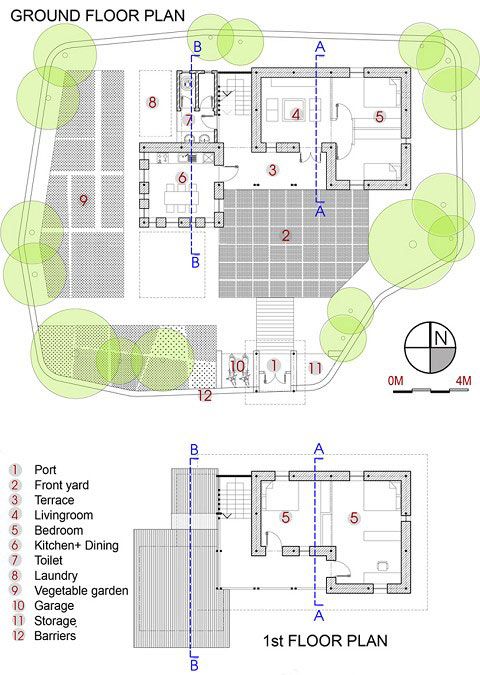 H&P architects设计的越南竹子住宅项目 