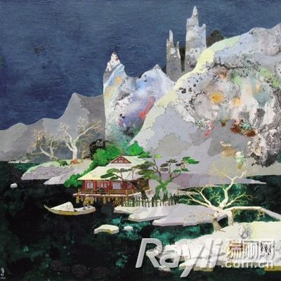  汪培利 《雪江卖鱼》120X120cm 布面油画 2009年