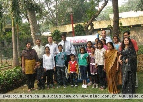 印度爱心团队捐赠太阳能解决孤儿院热水难题入选“最美海尔粉丝”