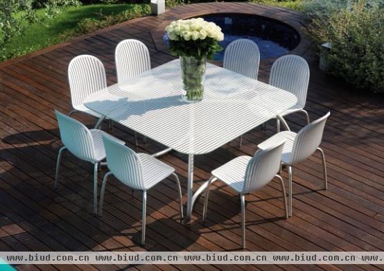 Loto & Ninfea：时尚白色户外桌椅(组图)