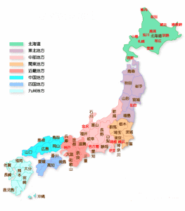 日本的气候类型分布图图片
