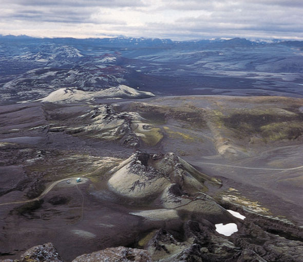 远眺冰岛拉基火山地区